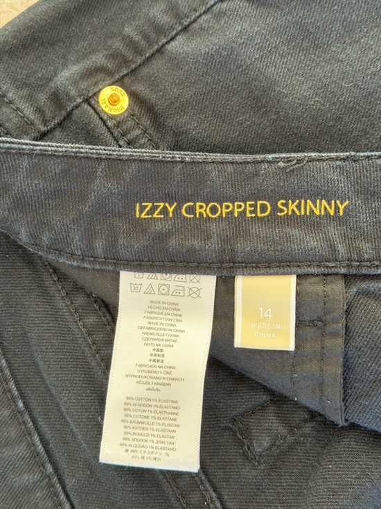 Michael Kors Denim - Michael Kors Black Skinny Izzy Cropped Jeans with Gold Accents